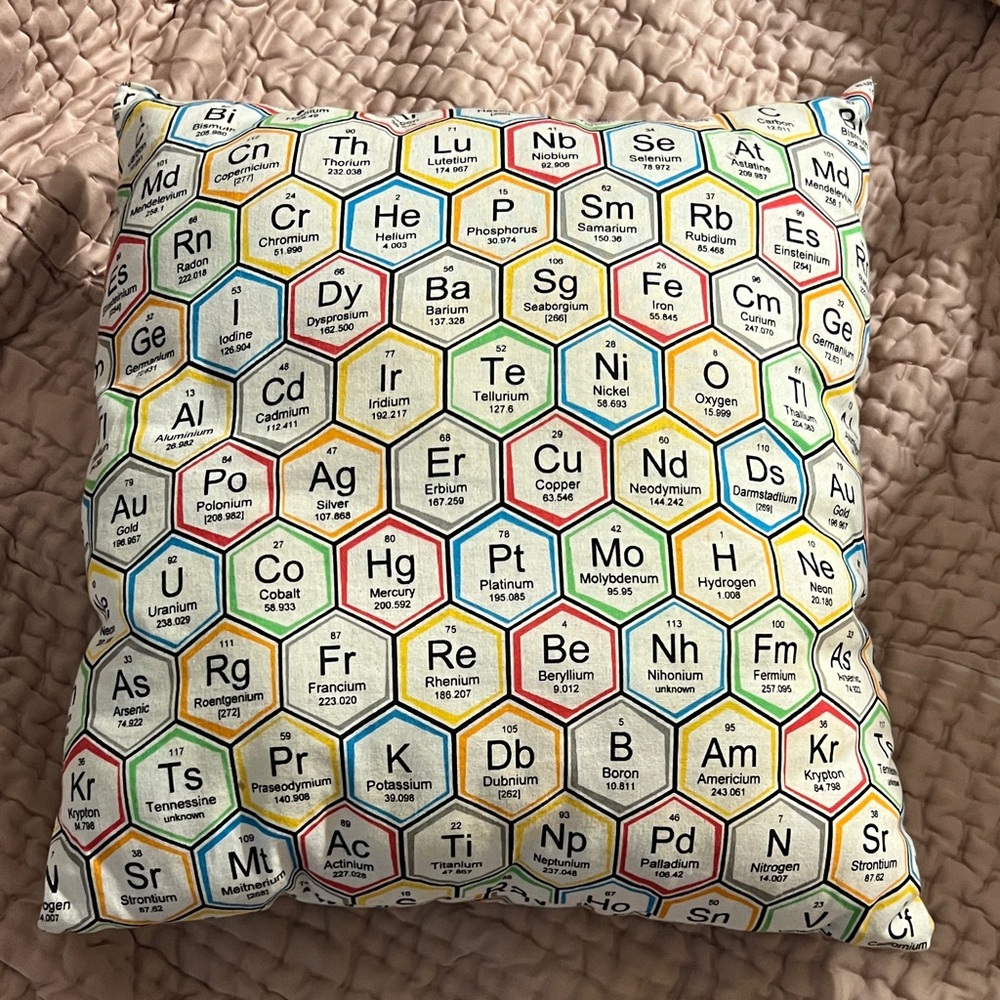 Periodic Table Decorative Pillow
